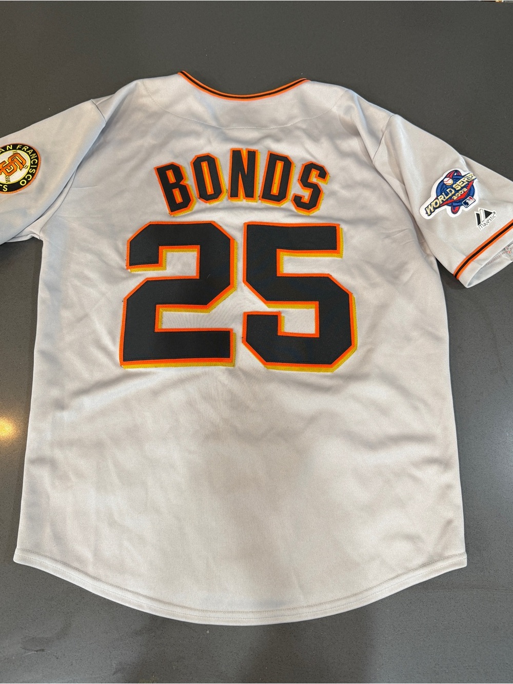 Barry Bonds San Francisco Giants 2002 World Series Road Jersey Men's Medium